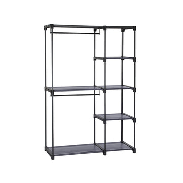 Open kledingkast - kledingrek - vliesstof - 43 x 112 x 165 cm - zwart