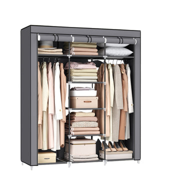 Opvouwbare kledingkast - Draagbare stoffen kast - Stofvrije opslag - 150 x 175 x 45 cm