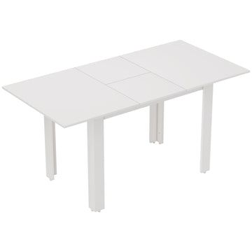 Uitschuifbare eettafel voor 4-6 personen | Kleur: Wit | Afmetingen: 80x120-160x78 cm