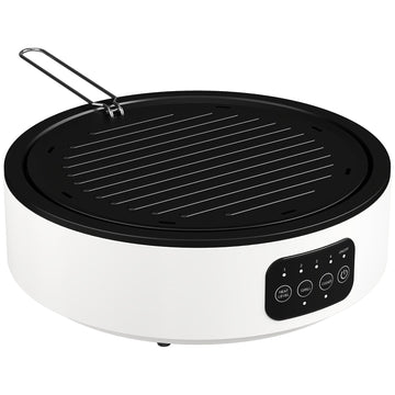 Keramische kookplaat en grill 2-in-1 2000W | Kleur: Wit, Zwart | Afmetingen: 36x34x10 cm