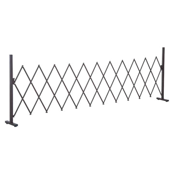 Schaarhek - Uitschuifbaar hekwerk | Kleur: Donkerbruin | Afmetingen: 300x31x103.5 cm