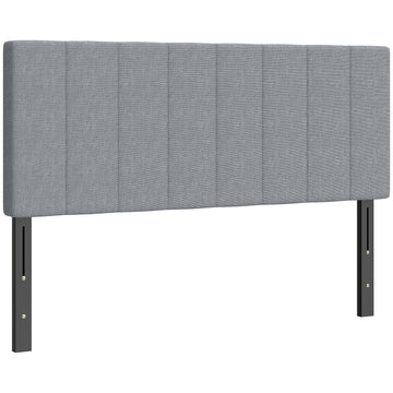 Verstelbaar hoofdbord voor bed | Kleur: Grijs | Afmetingen: 160x10x106/116/126 cm
