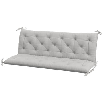 Tuinkussen voor 3-zitsbank - Bankkussen | Kleur: Grijs | Afmetingen: 150x98x8 cm
