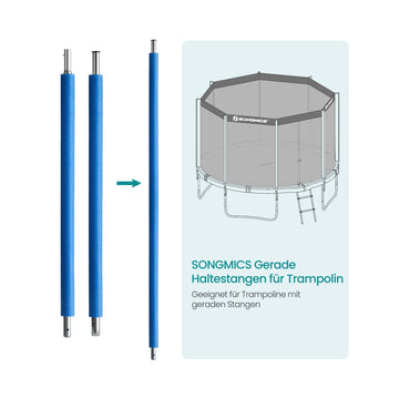 Trampoline handrailset - rechte veiligheidsbeugels - stevig - 100 x 30 x 10 cm
