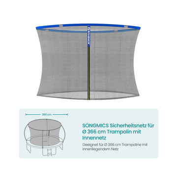 Trampoline veiligheidsnet 366 cm - binnennet - beschermnet