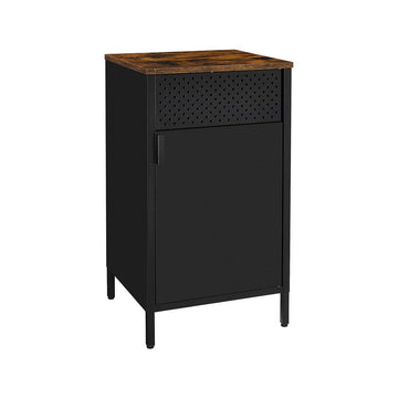 Metalen opbergkast - Duurzaam, compact en ruimtebesparend - vintage bruin-zwart