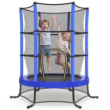 Kindertrampoline 174 cm met veiligheidsnet | Blauw | 174x174x189 cm