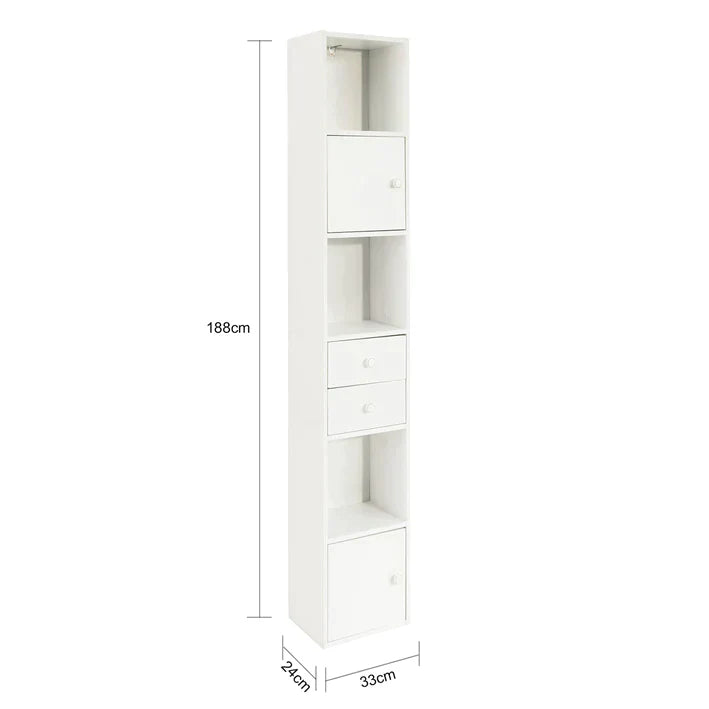 Boekenkast - Boekenplank - Opbergplank - Opbergrek - Staande plank - Hoge kast
