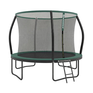 Trampoline 305 cm met veiligheidsnet en gebogen stangen | 305x305x180 cm