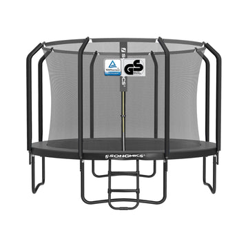 Trampoline 305 cm met veiligheidsnet en ladder | Zwart | 305x305x256 cm