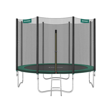 Trampoline 305 cm - ronde tuintrampoline voor kinderen en volwassenen - zwart/groen