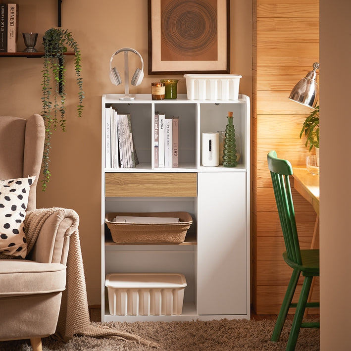 Opbergplank - Boekenkast - Ruimte-organizer - Veelzijdige opbergoplossing - 72x110x30cm