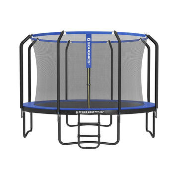Trampoline set - verzinkt frame - stabiel - roestbestendig - 366 x 90 cm - donkerblauw