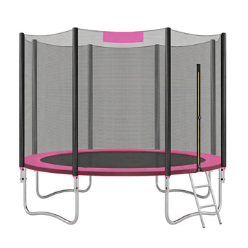 Trampoline 366 cm voor kinderen met veiligheidsnet en randafdekking | Roze