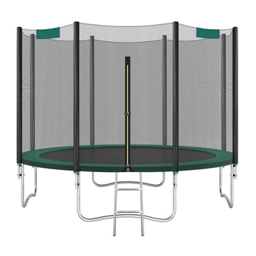 Trampoline voor buiten 366 cm met veiligheidsnet en ladder | Zwart-groen