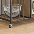 Serveerwagen - Keukenkast - Multifunctionele wagen - Vintage industriële stijl - MDF en metaal - 5 planken - Mobiel met vergrendelbare remmen - Uniek hekkenmerk - 110 cm x 92 cm x 45 cm