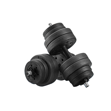 Verstelbare halterset - thuisfitness - ruimtebesparend - zwart - 10/16/20/26/30 kg