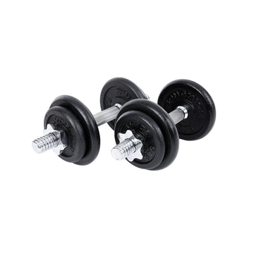 Verstelbare dumbbellset voor thuis - 2 pakketten - zwart gietijzer - 24 kg