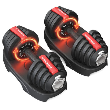 2-delige verstelbare halterset 11-in-1 1,5-12,5 kg | Zwart | 40x20x18 cm