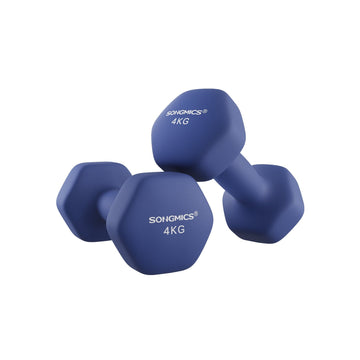 2-delige dumbbellset - gietijzer met neopreen - 2 x 4 kg