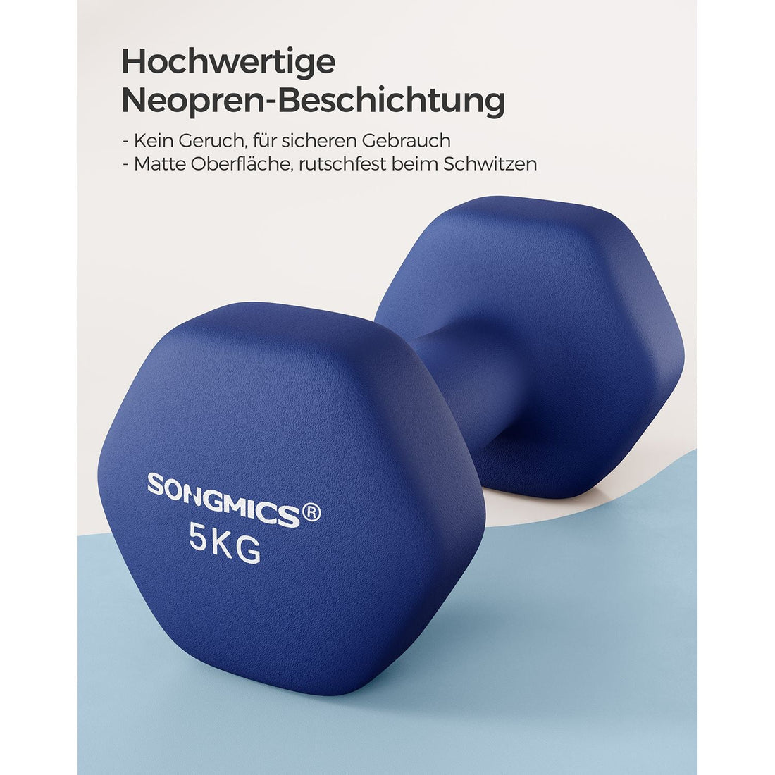 2-delige halters set - neopreen coating - 21 x 10,5 cm - marineblauw