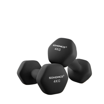 Halterset - krachttraining - ruimtebesparend gietijzer - 20,5 x 9,5 x 9 cm - zwart