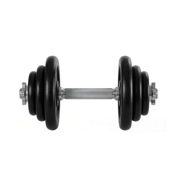 Verstelbare gietijzeren halterset 2 x 20 kg | Zwart