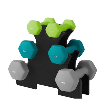 3-delige halterset – handgewichten – fitnessgewichten – 1 kg tot 3 kg
