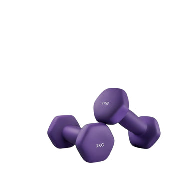 Dumbbellset - 2 x 1 kg - neopreen - krachttraining en thuisworkouts