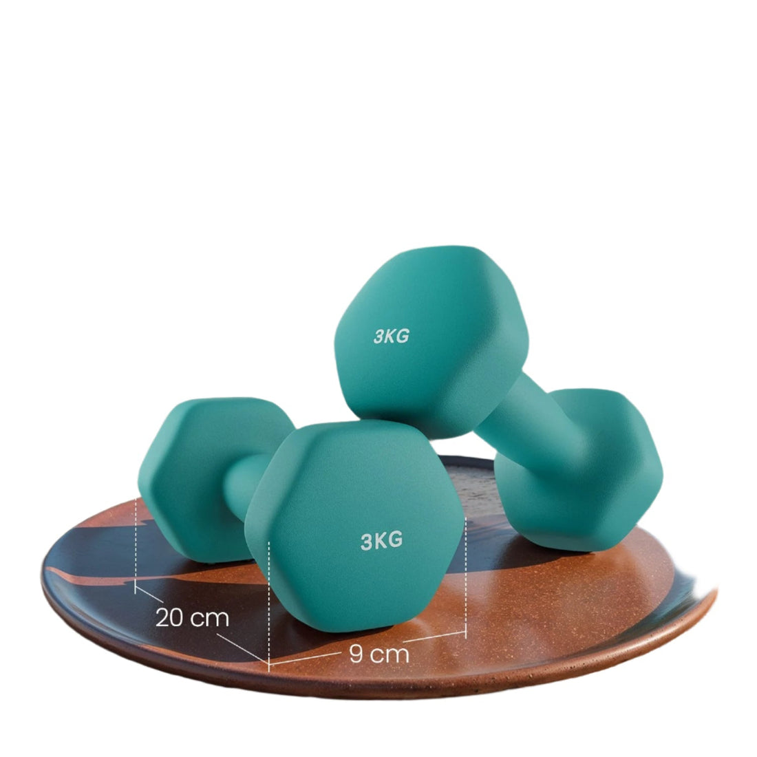 2 Stück Kurzhanteln - Hanteln - Krafttraining - Gusseisen - 20 cm x 9 cm