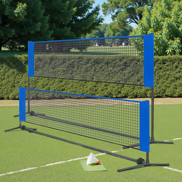 Badmintonnet 300 cm in hoogte verstelbaar volleybalnet | Zwart | 300x103x155 cm