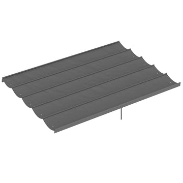 Vervangend dak voor pergola 4 x 3 m, intrekbaar | Kleur: Lichtgrijs | Afmetingen: 260x350x6 cm