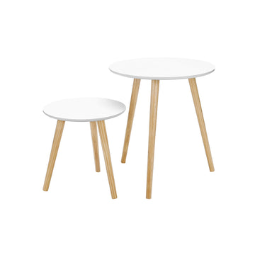 Ronde bijzettafels set van 2 - Scandinavische stijl - elegant design