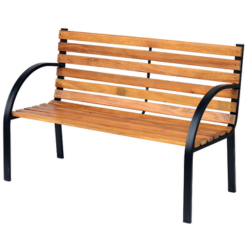 Houten tuinbank voor 2 personen | Kleur: Naturel | Afmetingen: 122x60x80 cm