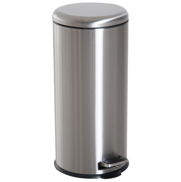 Pedaalemmer 30 liter - RVS | Kleur: Zilver + zwart | Afmetingen: 29.2x29.2x62.9 cm