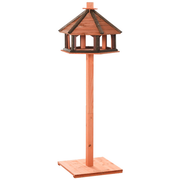 Houten vogelhuisje voor de tuin - Vogelvoederhuis | Kleur: naturel