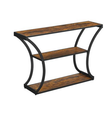 Consoletafel - sidetable - industrieel - bruin/zwart - 120 x 30 x 80 cm