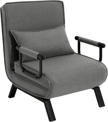 3-in-1 slaapfauteuil met verstelbare rugleuning | Donkergrijs | 65x78x75 cm