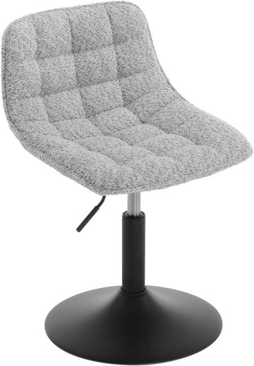 Verstelbare make-upkruk met rugleuning van chenille | Grijs | 42,5x35x49,5 cm