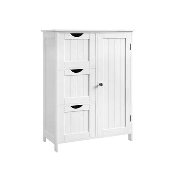 Badkamerkast met 3 lades, wit, 60 x 30 x 81 cm