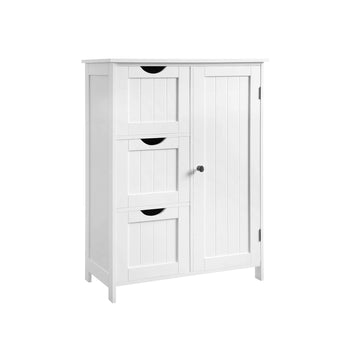 Badkast met opbergruimte - MDF - wit - 60 x 30 x 81 cm