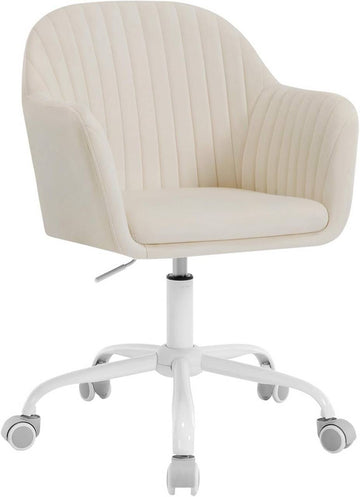 Ergonomische bureaustoel met armleuningen en fluweel | 58x58,5x79,5-87 cm