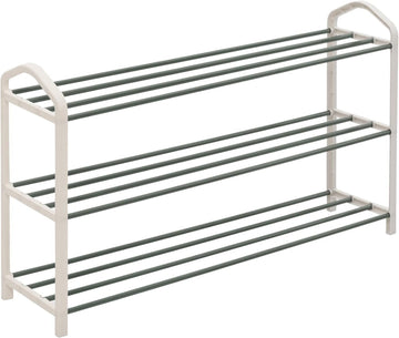 3-laags schoenenrek voor 12 paar schoenen | Crème | 19.5x79x45 cm