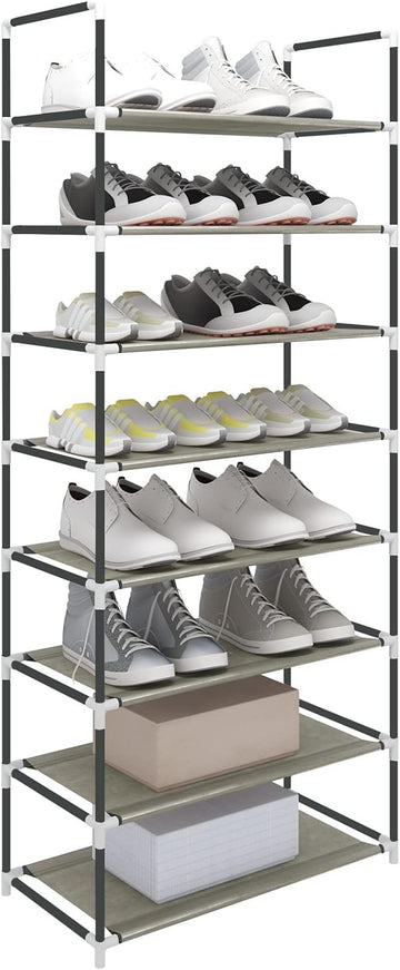 Schoenenrek 8-laags voor 24 paar schoenen | Grijs | 28.5x59.5x140 cm