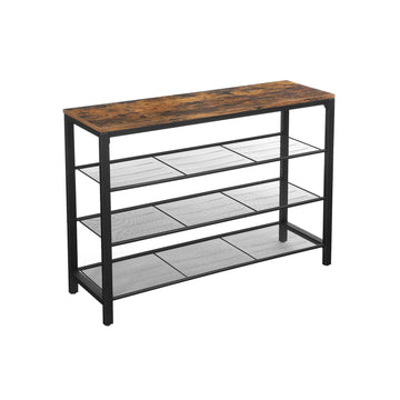 Schoenenrek met roosterplanken - schoenenorganizer - stevig en stijlvol - 100 x 30 x 72 cm
