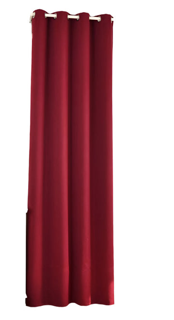 Verduisterend gordijn met ringen | Bordeaux | 135x245 cm