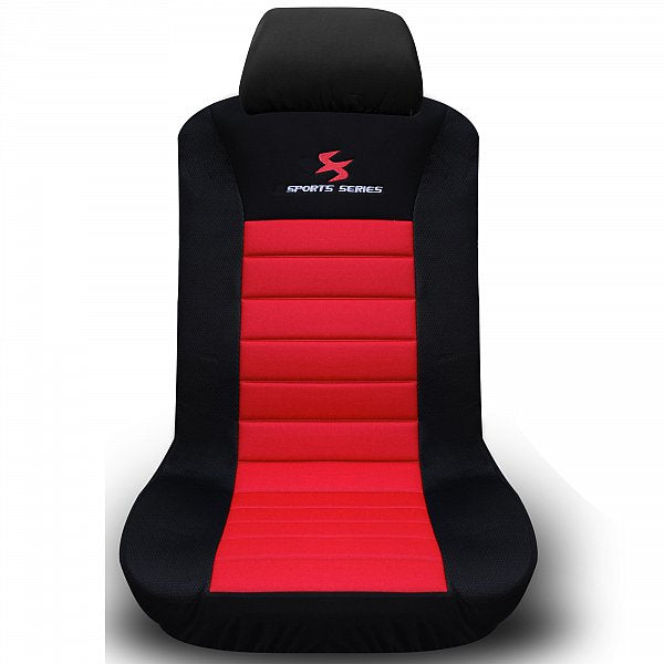 2 universele autostoelhoezen voor voorstoelen | Zwart-rood