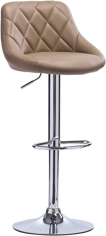 Verstelbare barstoel met rugleuning | Khaki | 35x38x83-104 cm