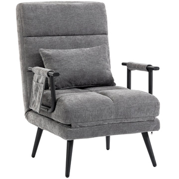 Slaapfauteuil 3-in-1 met slaapfunctie | Kleur: Grijs | Afmetingen: 67x73x96 cm