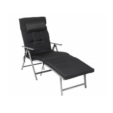 Opvouwbare ligstoel - strandstoel - verstelbare rugleuning - 183 x 60 x 39 cm
